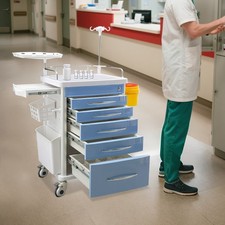 5-Drawer Medical Rolling Cart Clinic/Nursing Center/Lab/Salon Utility Trolley