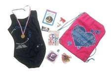 Destira Gymnastics Leotards USA World Cup  Gym Bag gift swag Stickers Art Lot