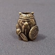 Viking Bronze Bead Paracord Leather Lanyard Beads Knife Bracelet Pendant Metal