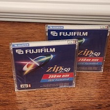 Fujifilm Zip 250MB Disk IBM Formatted Lot of 2 New Sealed