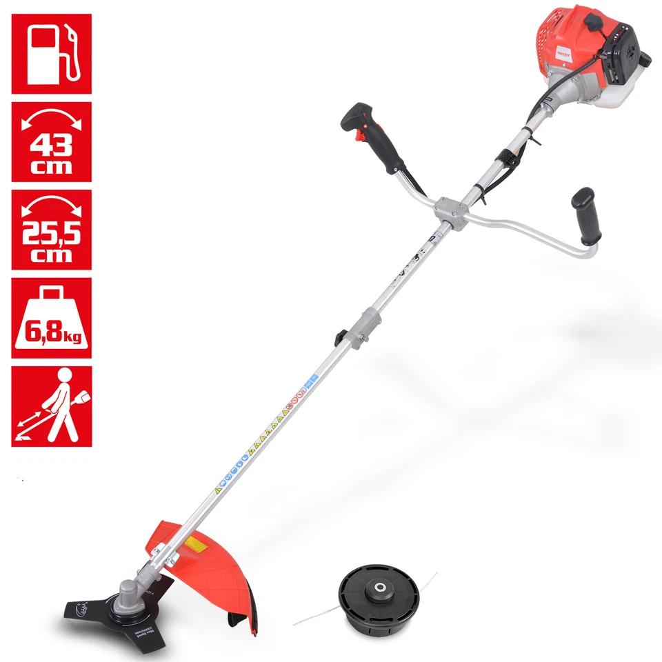 Motorsense Freischneider Benzin 43 cm 2 Takt Rasen Gras Schneider Trimmer