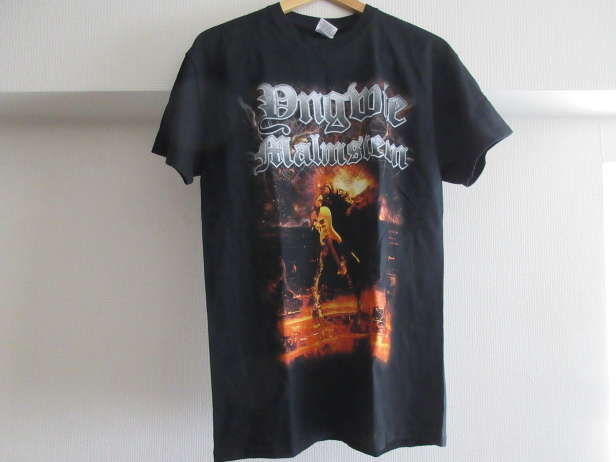 Yngwie malmsteen ツアーTシャツ Yngwie Malmsteen 2015 Japan Tour Black T-Shirt Tee Alcatrazz