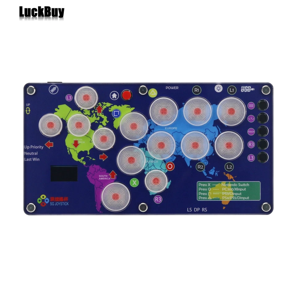 Joystick Arcade Controller Fight Stick with Screen for PC/PS5 Hitbox SOCD Mode - Image 2 of 4