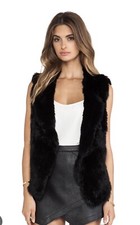 Designer Joie Andoni 100% Real Rabbit Fur Vest Retail Is $798!!!