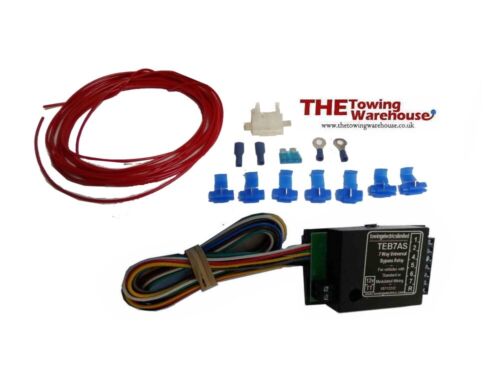 Kit de câblage universel de barre d'attelage - relais de dérivation TEB7AS, câble, fusible et connecteurs. - Photo 1/4