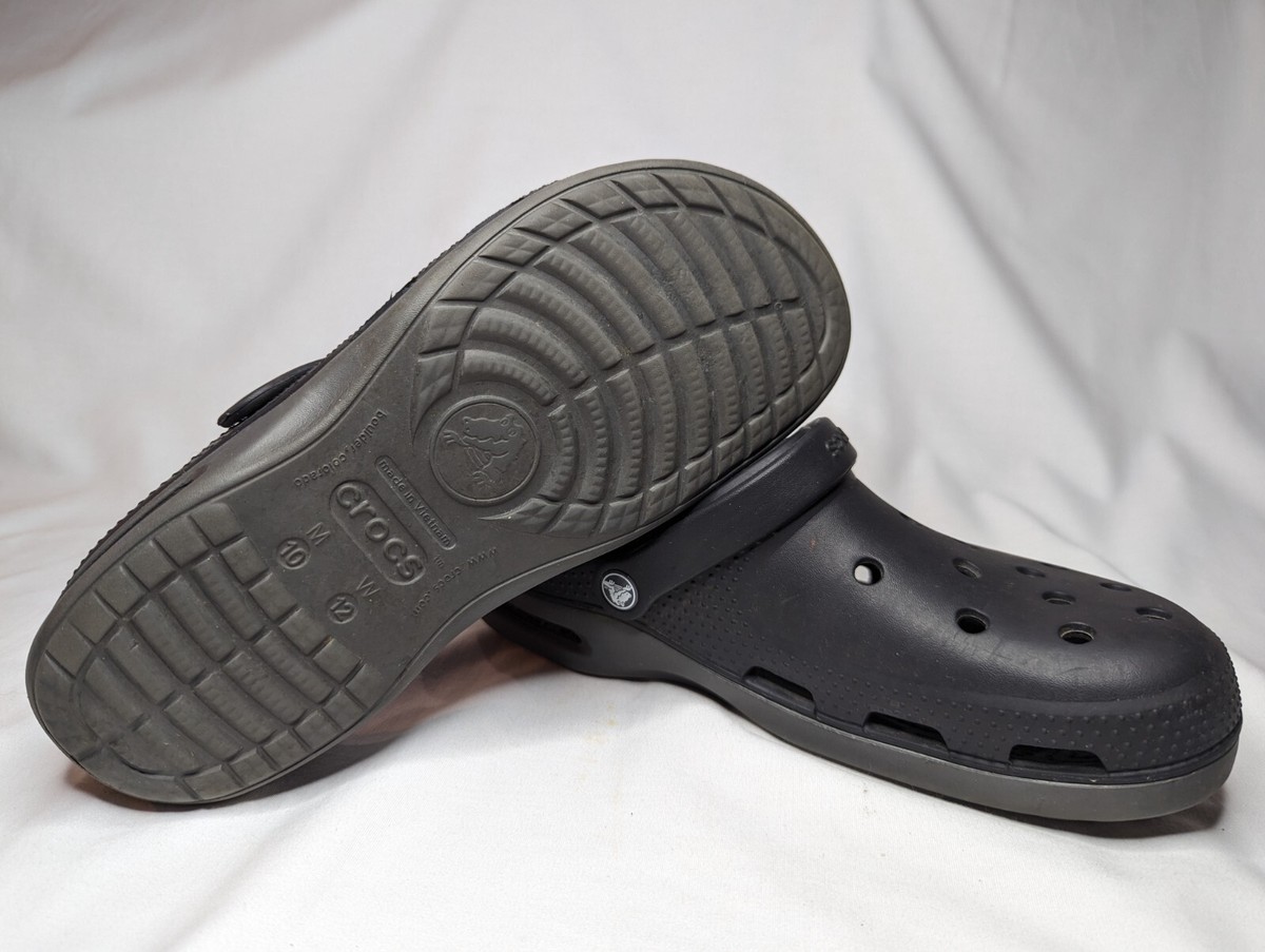 Unisex  Crocs, black, good shape.  Size unisex 10 M and 12 W. Amazon.com | Crocs Unisex-Adult Classic Work Clogs  main image 2