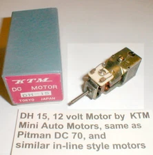 In-Line Motor 5 Pole Armature 12 Volt Slot Car DH 15 NOS with Box KTM Vintage