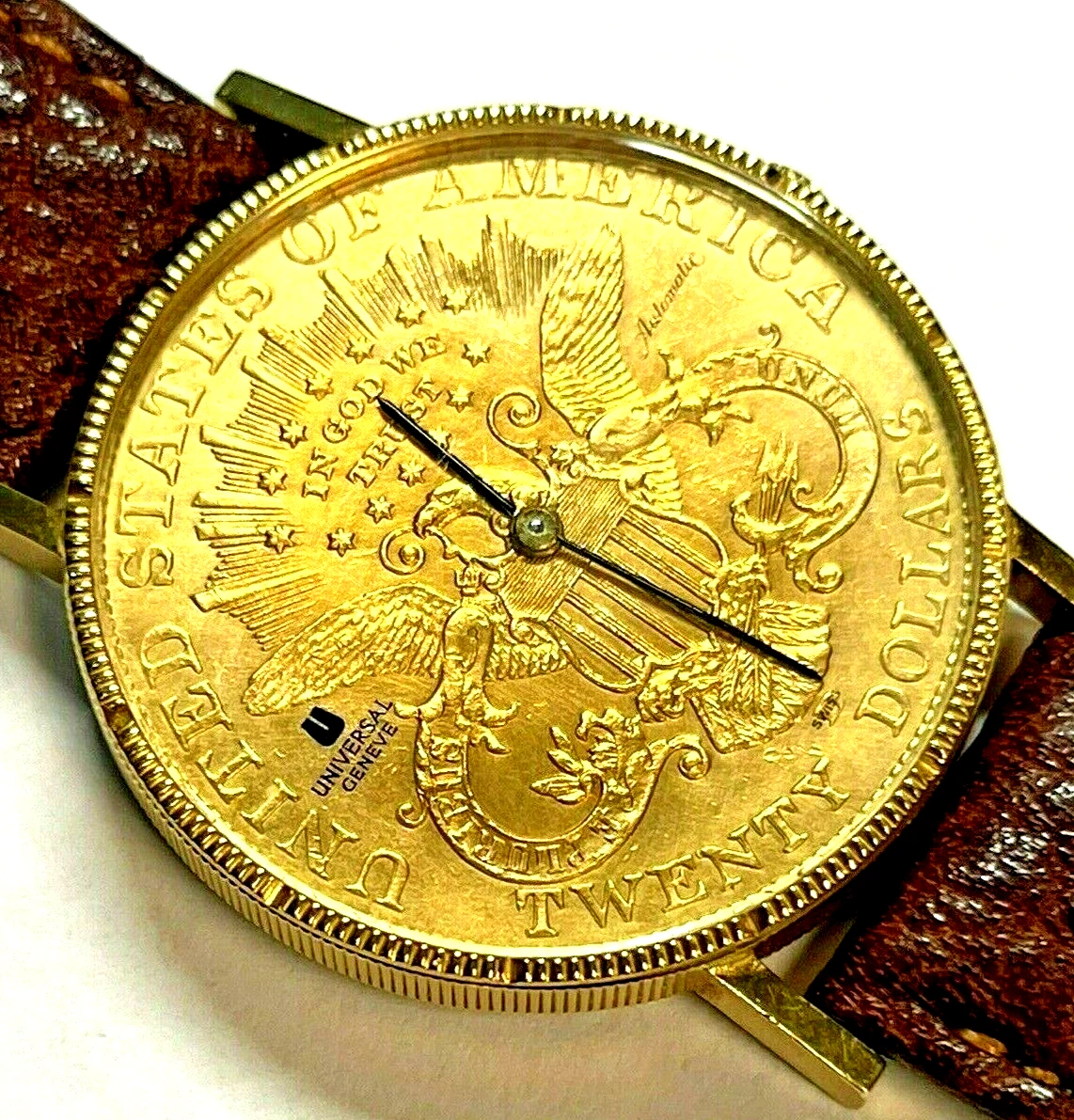 Corum 20 Dollars Double Eagle Yellow Gold Coin Mens Watch Year 1904