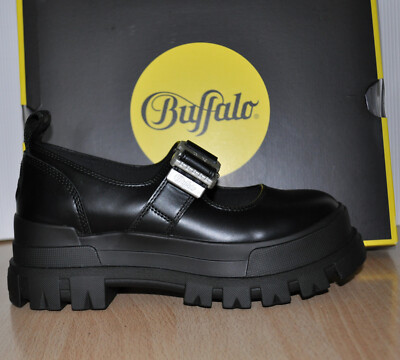 Buffalo Ballerinas Aspha Buckle  Schwarz Größe 37 Vegan nur einmal getragen 