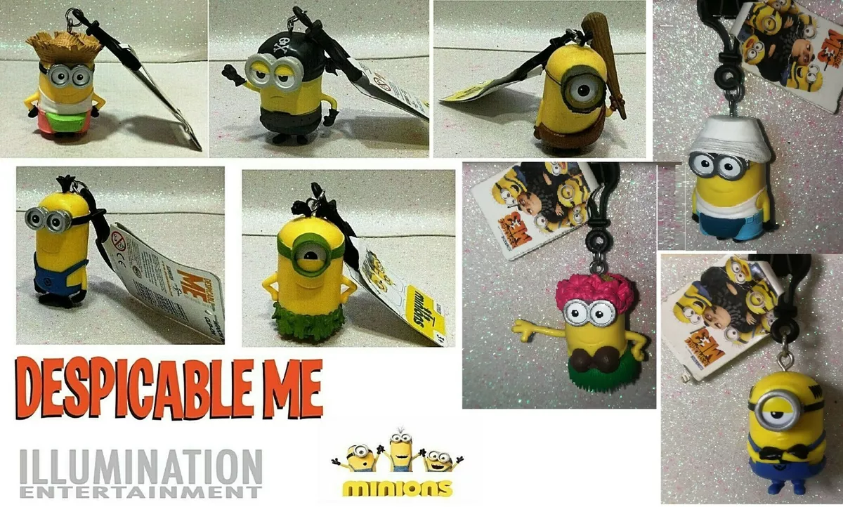 MINIONS PORTACHIAVI IN GOMMA PERSONAGGIO 3D KEYCHAIN MINION DESPICABLE ME