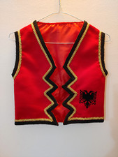 Boys Age: 3-4 Albanian Eagle Flag Xhamadan Jelek. Handmade Traditional Folk Coat