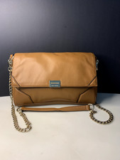 New Pour La Victoire Handbag Brown Gold Chain Strap Expandable Cross Body Bag