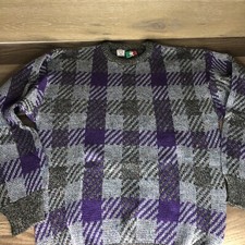 Vintage Colore Italian Grandpa Style Hip Hop Sweater, Men's Medium