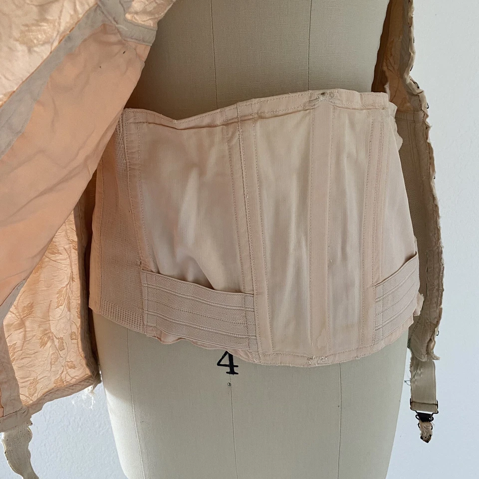 LEER Faja Corsé De Colección con Ligas Parte Inferior Abierta DAÑADA Foto 4 de 4