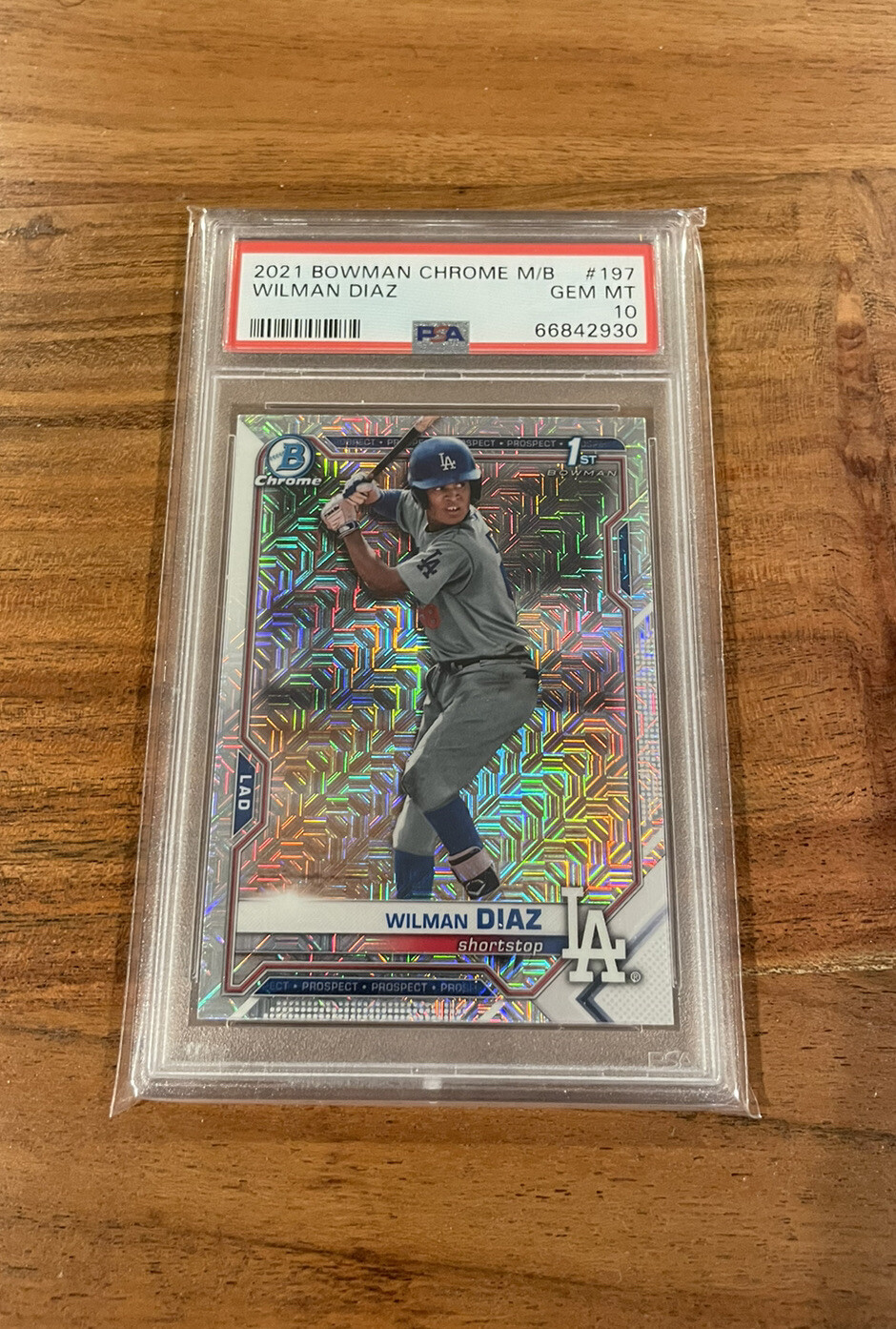 Wilman Diaz 2021 1st Bowman Chrome Mega Mojo Refractor Rookie PSA 10 Gem Mint