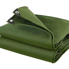 Waterproof Canvas Tarp 16oz Heavy Duty Cloth Tarp Tent Shelters Cover f Boat Car