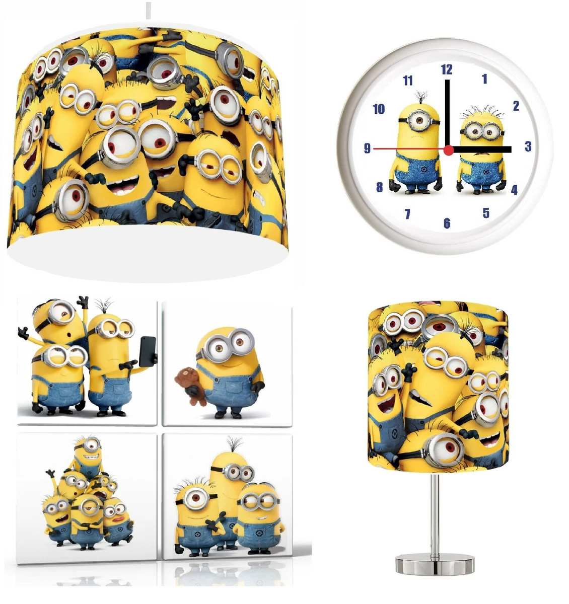 MINIONS choose from Lampshade Stick Lamp Wall Art Wall clock