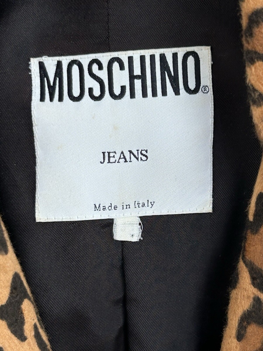 MOSCHINO Jeans Vintage Animal Print Leopard Blazer Jacket