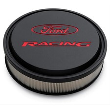 Ford Racing Slant Edge Air Cleaner Kit Black Red 13in Diameter Drop Base