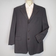 Canali bloomingdale s Suit Blazer Eu 52 Us 42 jacket charcoal stripes