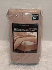 Smoothweave 14in Drop Tailored Queen Bed Skirt in Mocha NEW 