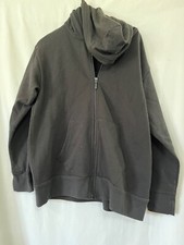Wonder Nation Boys Full Zip Fleece Hoodie, Size L 10-12 Husky Black New
