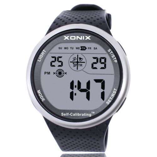 Xonix Men Sports Wristwatch Digital Self Calibrating WR100M Swim outdoor Watch - Afbeelding 1 van 10