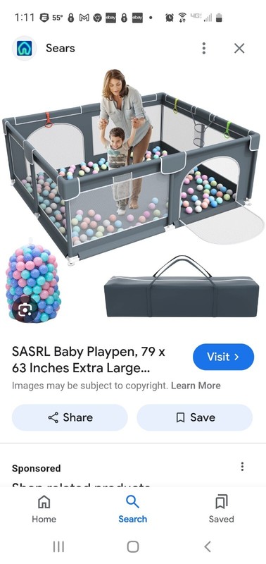 NEW Large Baby Playpen Play Yard With 50 Ball Pit Activity Center 79x63x26