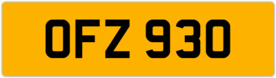 OFZ 930 O 3x3 DATELESS PRIVATE NUMBER PLATE OLLY OWEN OSCAR OLY OL OLIVIA ORLA