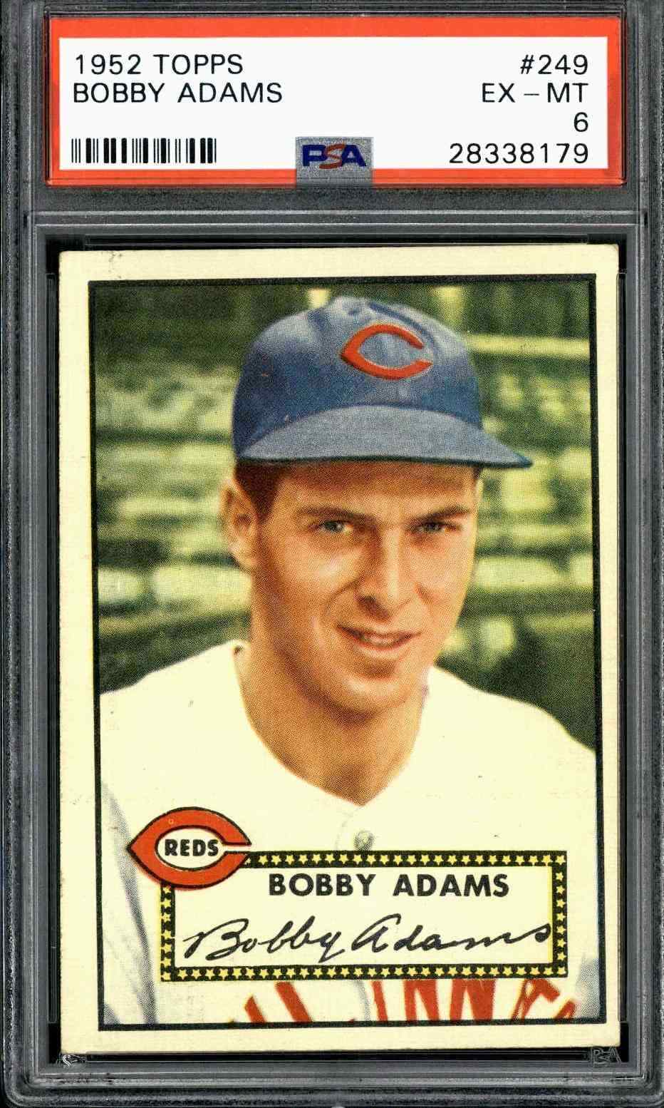 1952 Topps #249 Bobby Adams - PSA 6