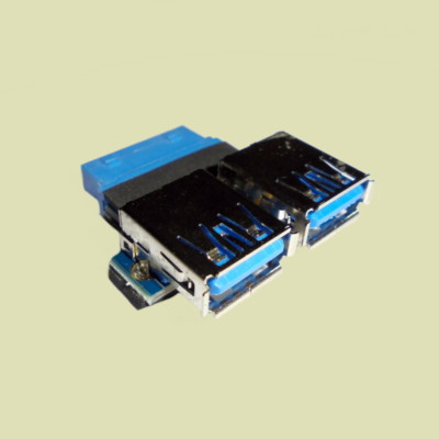 DeLOCK  Adapter USB 3.0 Pinheader Buchse auf 2 x USB 3.0 Buchse 65324 Mainboard
