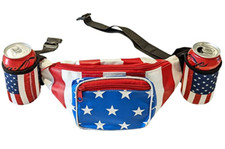 USA Merica Beverage Belt Fanny Pack Holster All American Classic Costume 4th of