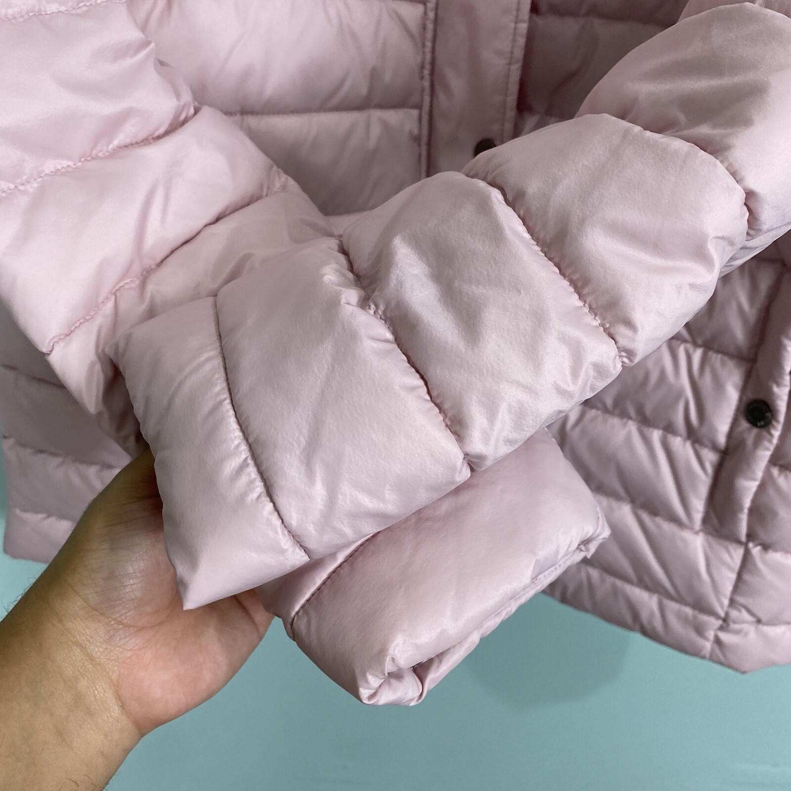 Barbour Seaholly Quilted Puffer Jacket Sz 10 Pink Hooâ¦ - Gem