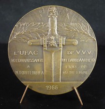 Ufac Belgium Medal in A ontenoy Frat of the 14th Line Pierre DE SOETE 1966