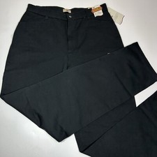 NWT Lee Stretch Women Custom Fit Waistband Black Straight Leg Flat Front Sz 14 L