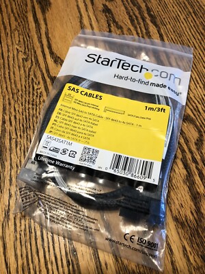 StarTech.com Model SAS43SAT1M 3.3 ft. Internal Mini-SAS to SATA Cable - SFF-8643