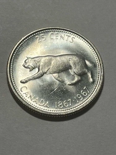 1967 Centennial Silver 25 Cents XF++ #9664