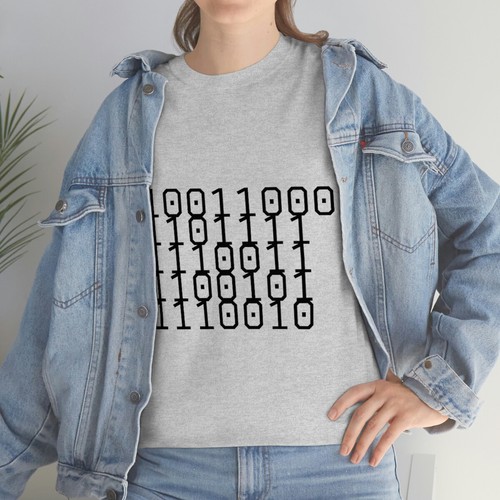 Unisex Heavy Cotton Tee Binary for LOSER and Loser on back of shirt - Bild 26 von 145