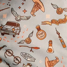 Harry Potter Gray Insulated Lunch Bag Hogwarts Wizarding World Potion Hedwig NEW