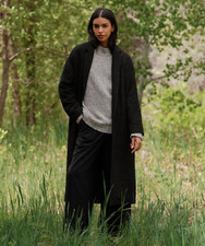 $595 JENNI KAYNE Black Jacquard Overcoat Long Coat XS S CURRENT