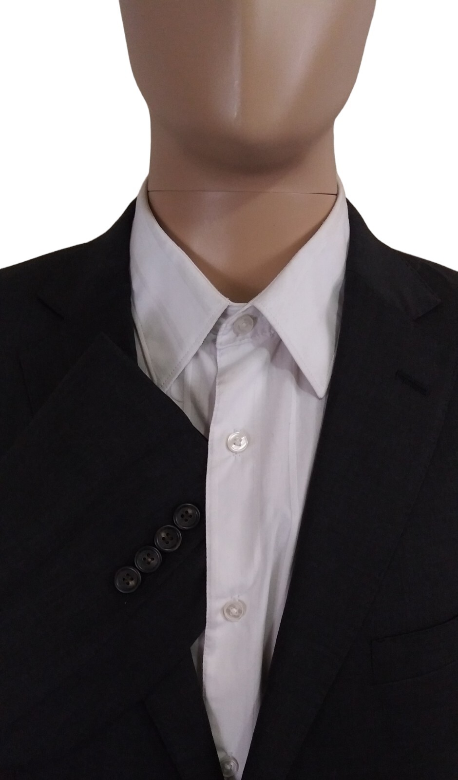 RECENT Hart Schaffner Marx Two Button Solid Charc… - image 4