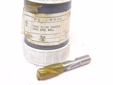 NEW SURPLUS POLAND HSS 7/16" 2FSE END MILL .4375"