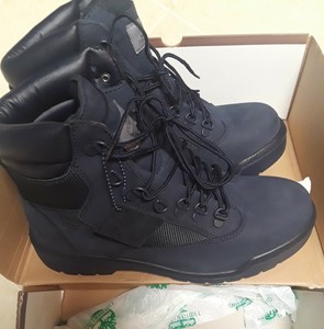 navy blue timberland field boots