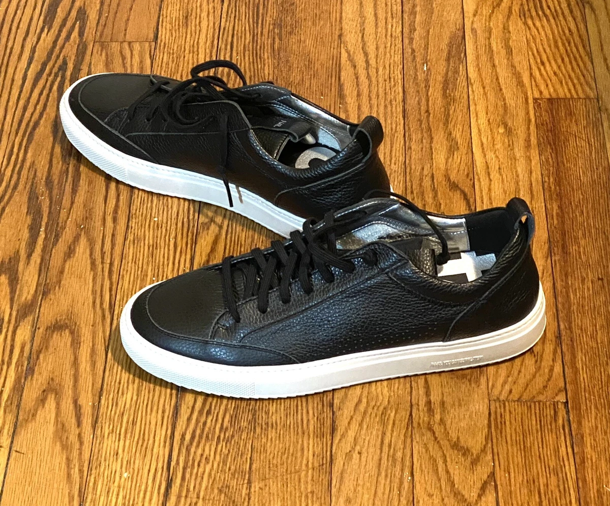 Baskets baskets homme en cuir noir P448 You Can Surf Later Italie neuves taille