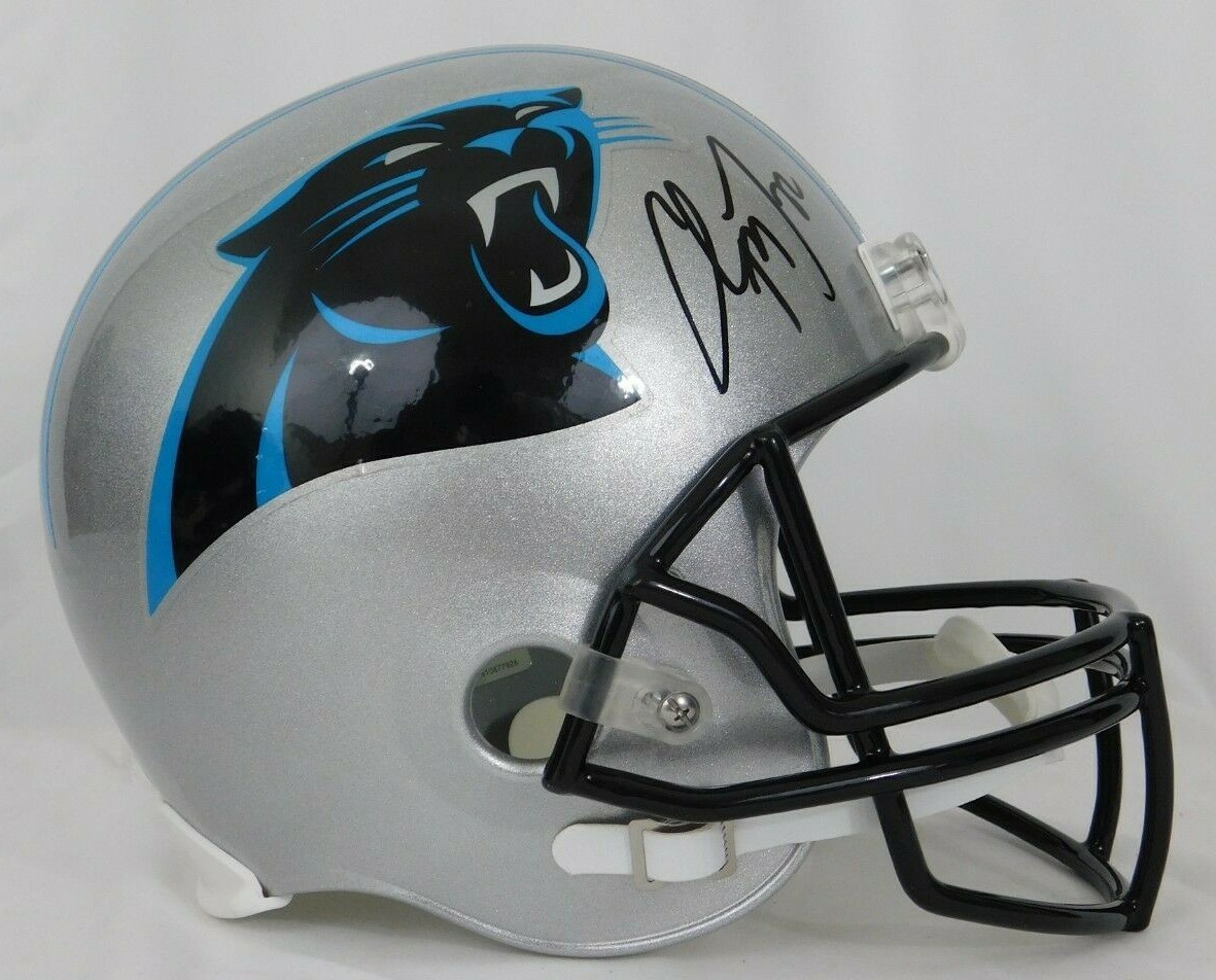 Christian McCaffrey Autographed Signed Carolina Panthers F/S Replica Helmet BAS COA Stanford 