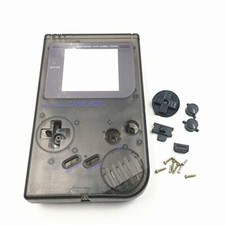 Nintendo Game Boy Original DMG-01 Housing Shell GLASS Screen Lens Clear Black