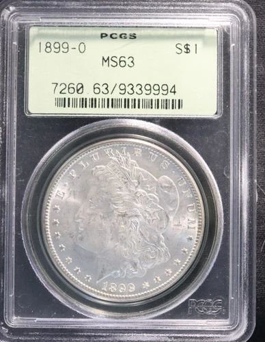 1899-O Morgan Dollar PCGS Graded MS63 Old Green Holder!