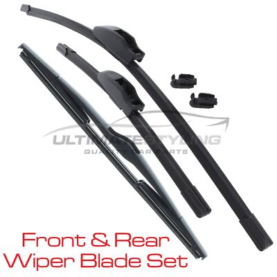 Front & Rear Windscreen Wiper Blades Set Chevrolet Matiz 2005-2011 22'' 14'' 12''