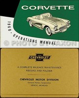1960 Corvette Owners Manuell Mit Umschlag 60 Owner Operations Chevrolet Chevy