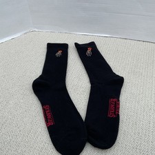Stranger Things Black Socks Featuring Embroidered Demogorgon Character Motif 